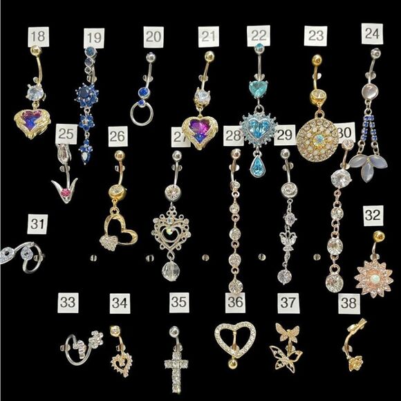 BadAss Beautiful Belly Rings l Bundle Sale 3/$30 l over 30 choices l 14G l New - Picture 5 of 8
